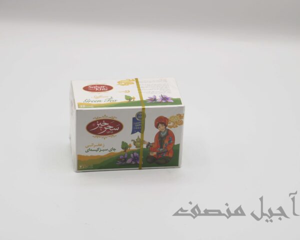 چایی سبز کیسه ای زعفرانی